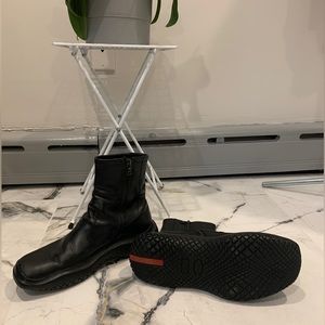 Prada women’s ankle leather boots